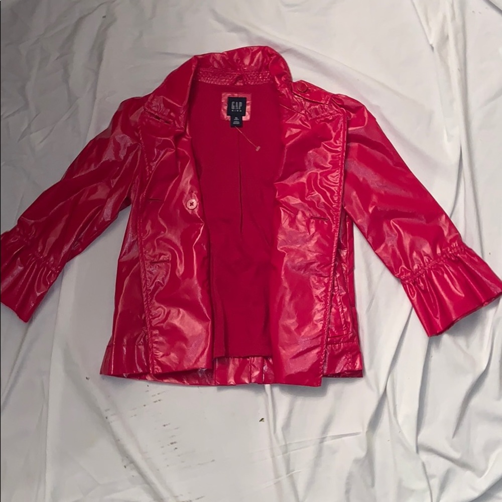 Red raincoat